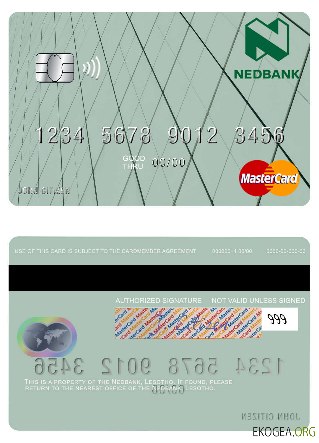 Carte Mastercard Nedbank du Lesotho